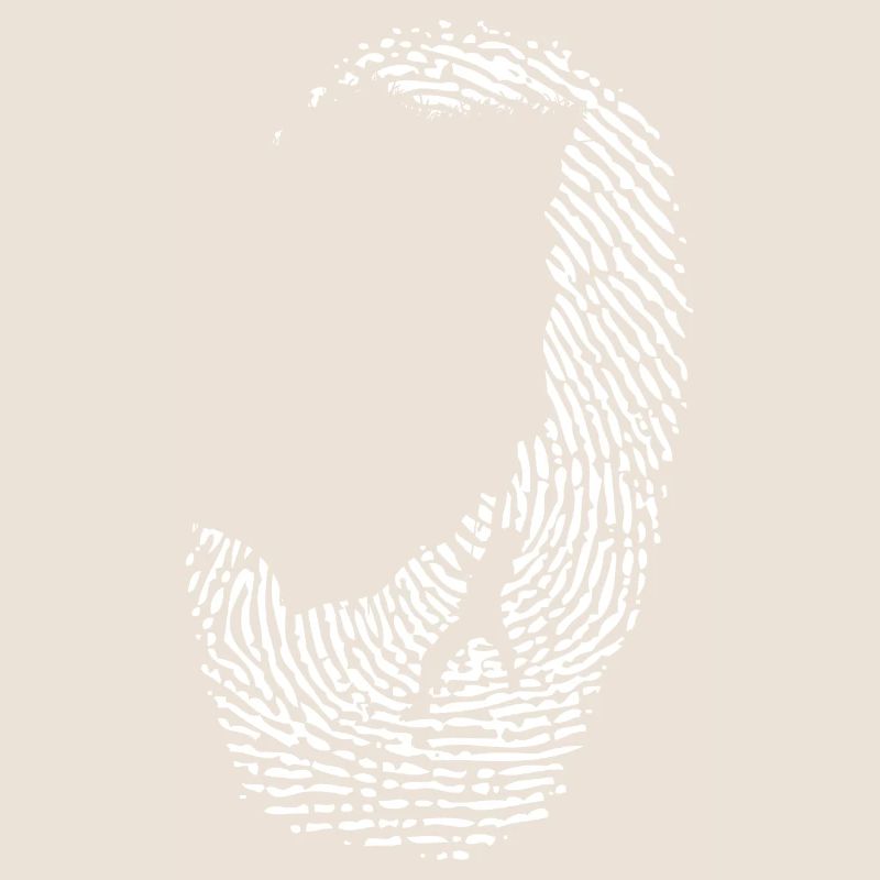 Monochrome Fingerprint Circle Design