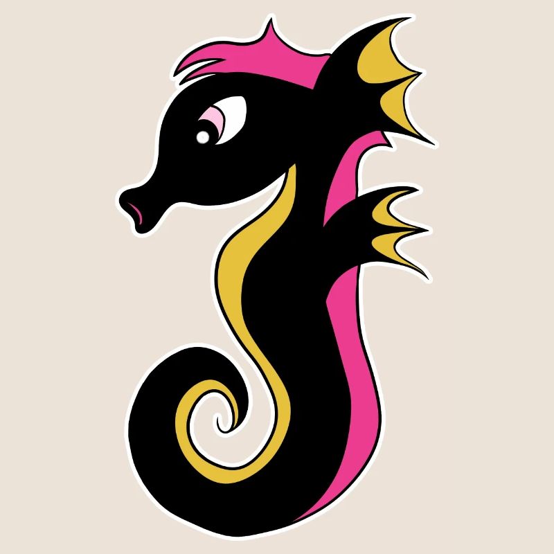 Hippocampe néon en fleurs