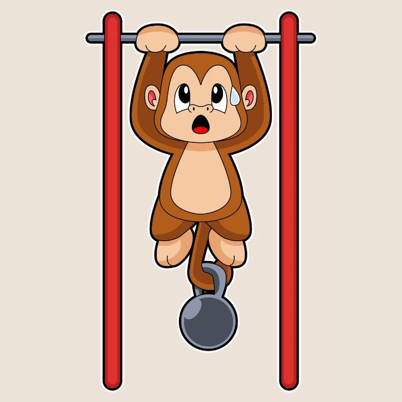 Monkey Bodybuilder Pull-ups Bodybuilding