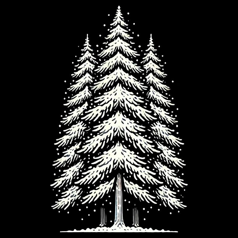 snowy trees snow winter christmas