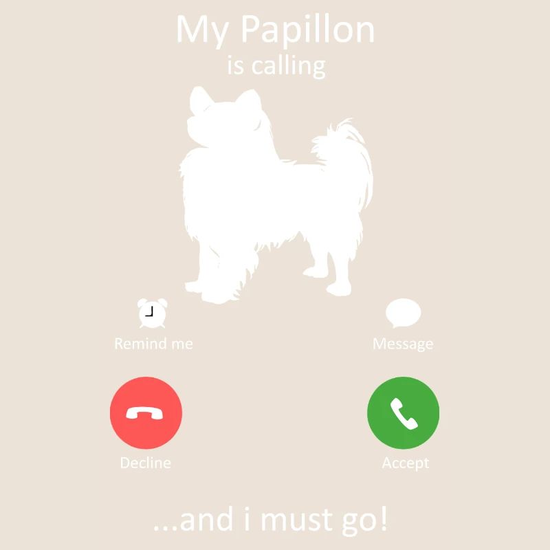 Papillon Dog Calling Smartphone Interface