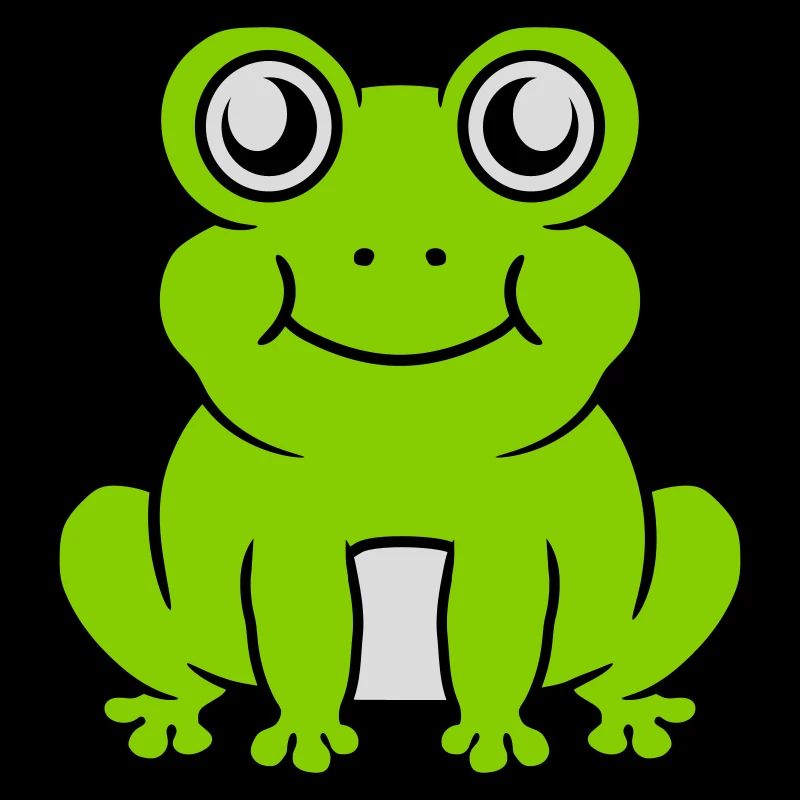 Comic sweet frog sitting