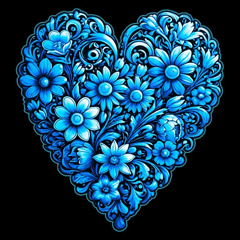 coeur bleu