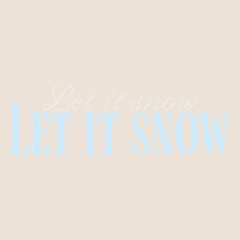 Let It Snow Script Bleu Glacé
