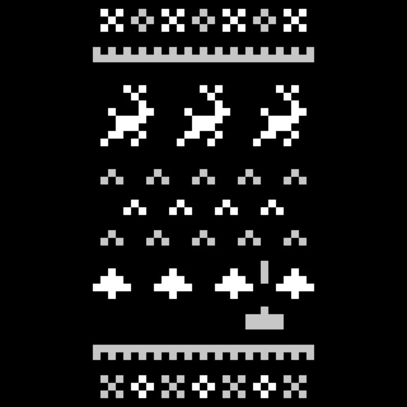 Pull de Noël laid 8 bits : Envahisseurs de Noël