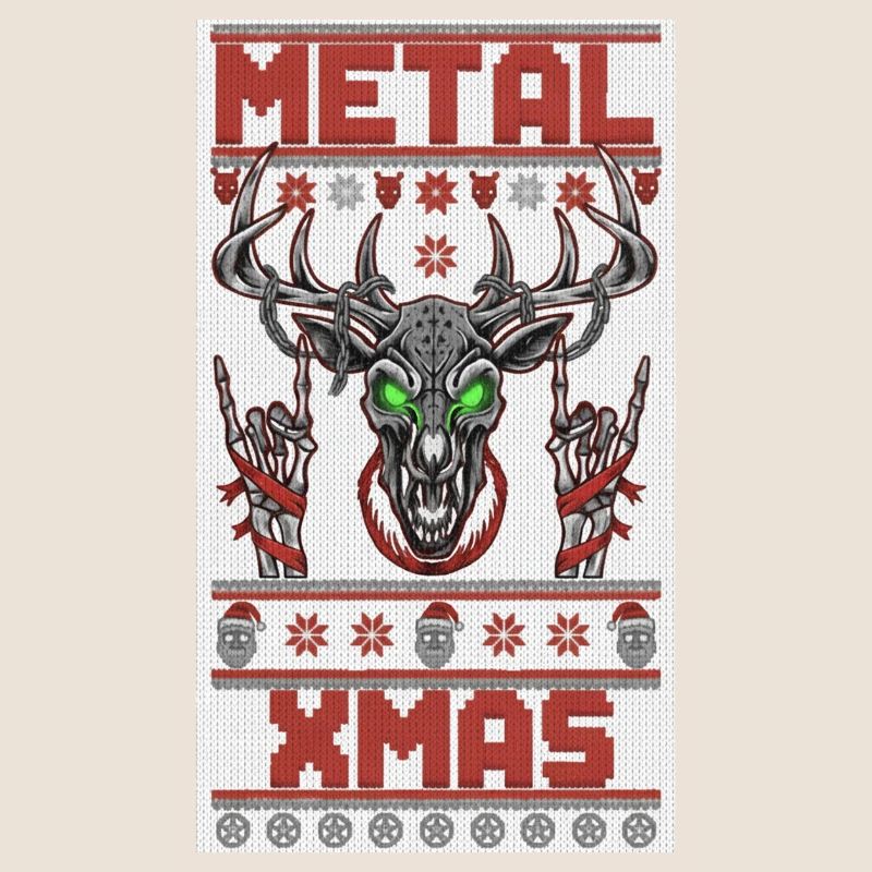 Metallic Xmas Deer Head