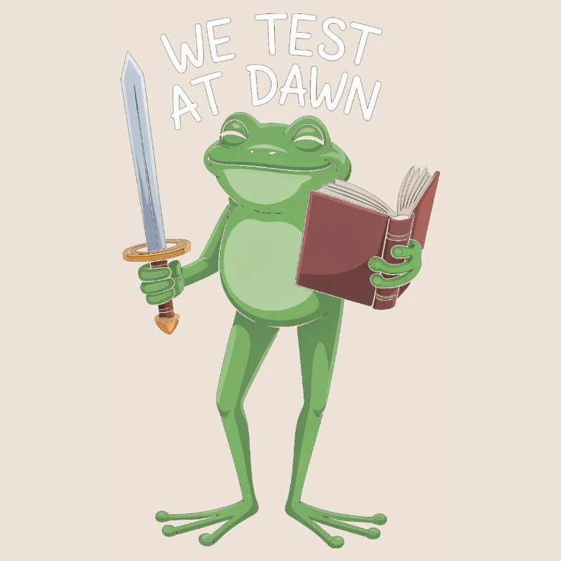 Dawn Test Frog: Sword & Scroll