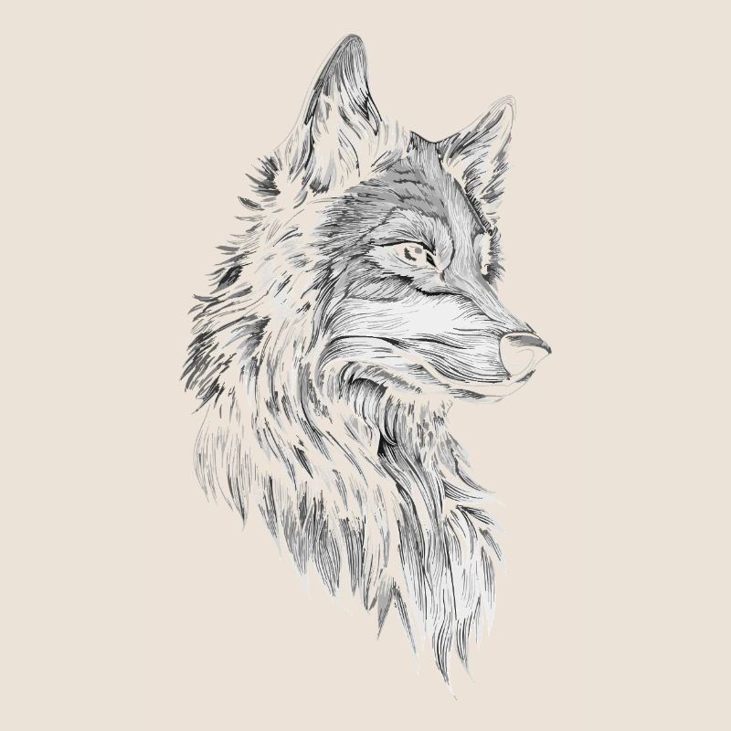 Wolf Head Realistic