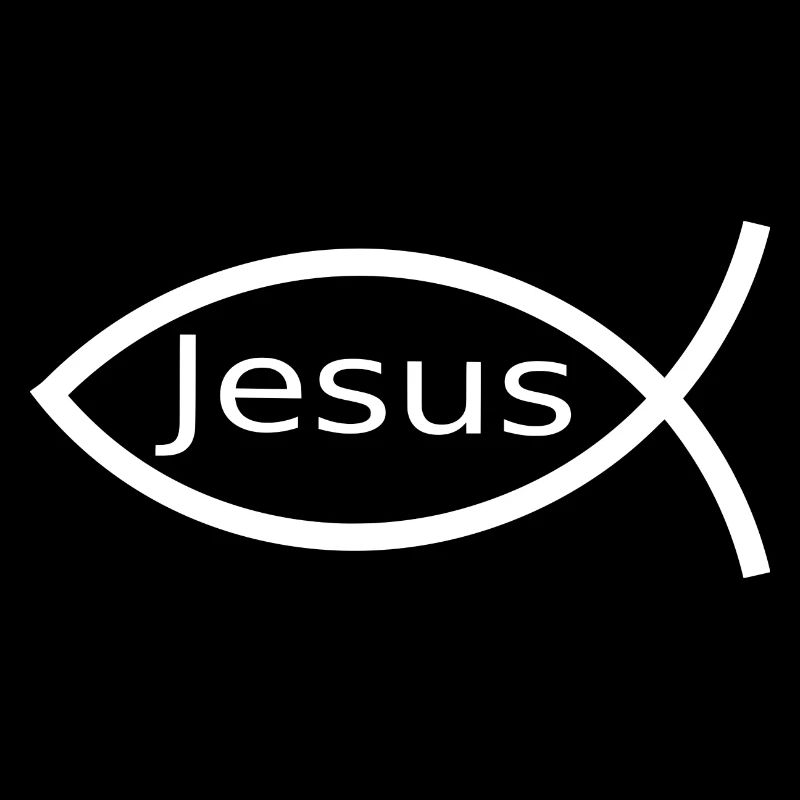 Jésus Poisson Blanc Ichthys Poisson Jésus