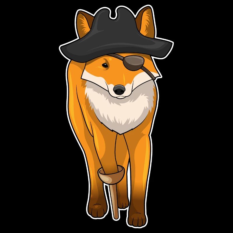 Fuchs Pirat Augenklappe