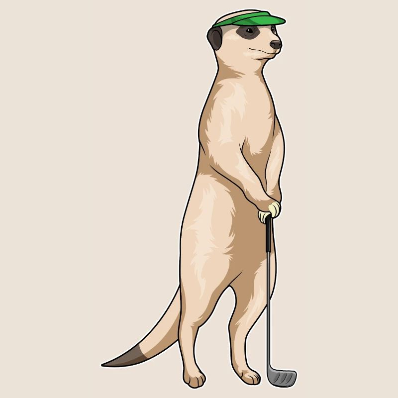 Erdmännchen Golf Golfschläger