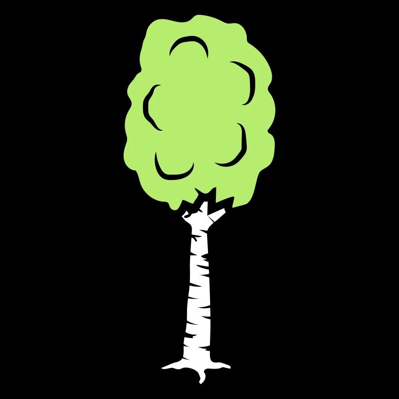 Comic Birch Trees