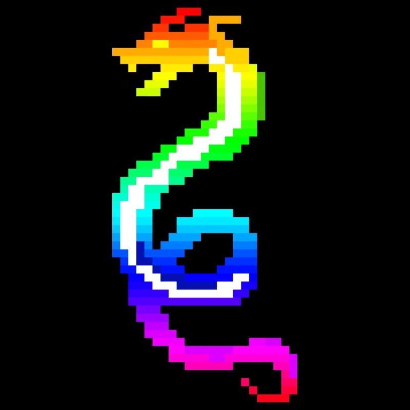 Bunter Retro-Drache