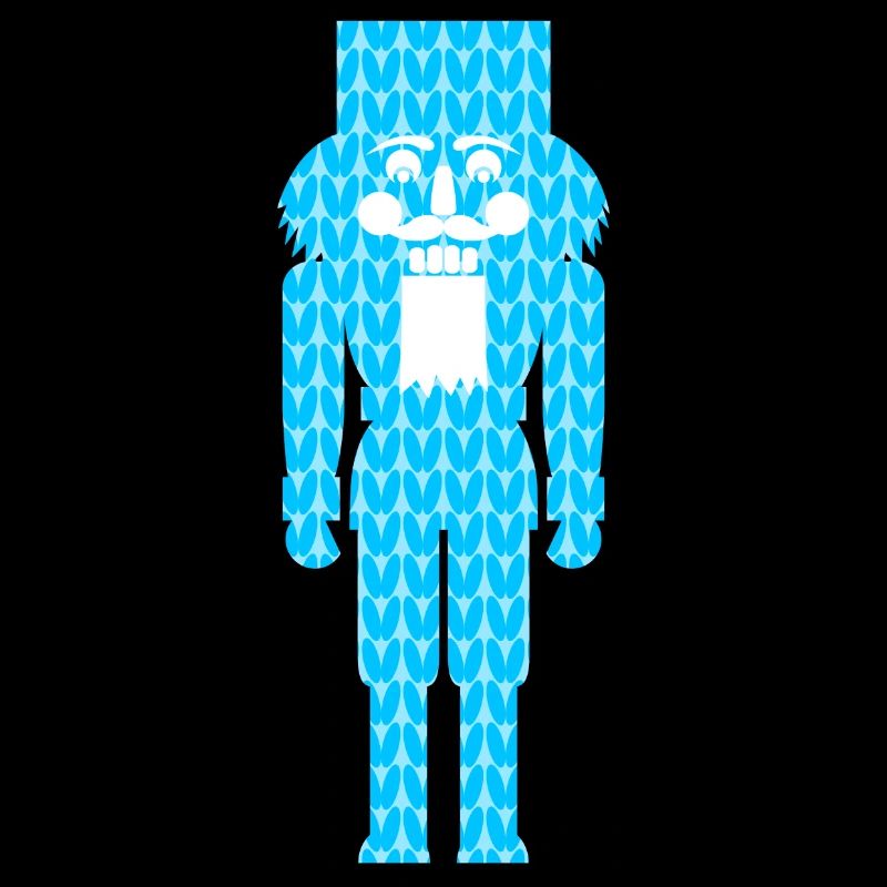 Nutcracker Knitting Pattern Pattern Blue Christmas