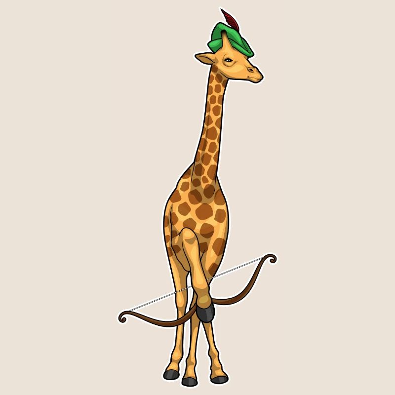 Giraffe Bogenschütze Bogen