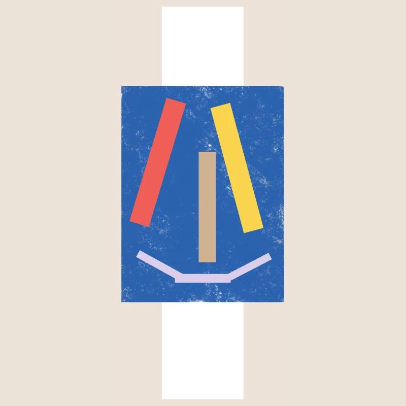 Abstract laughing face