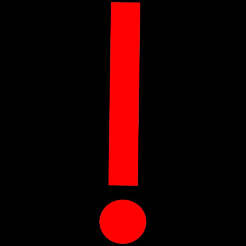 Red exclamation mark, template, pattern