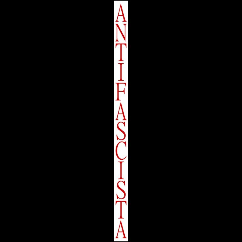 lettrage antifasciste vertical élégant