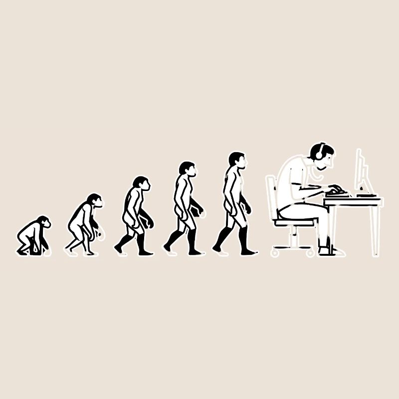 L’évolution s’arrête à l’ordinateur – Conception de l’humour