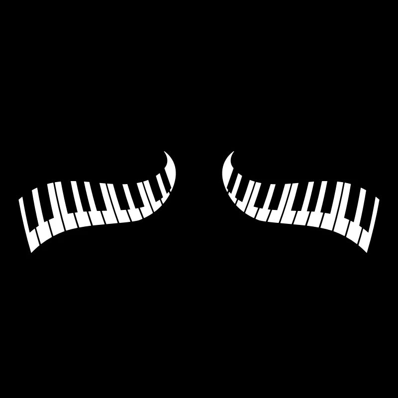 Touches de piano Touche de basse Clavier de symbole de basse