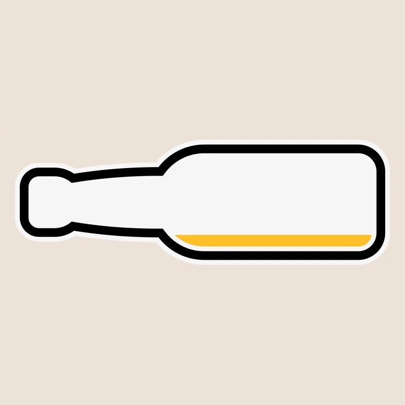 Bouteille de bière vide (Symbole bière bière / 3C)