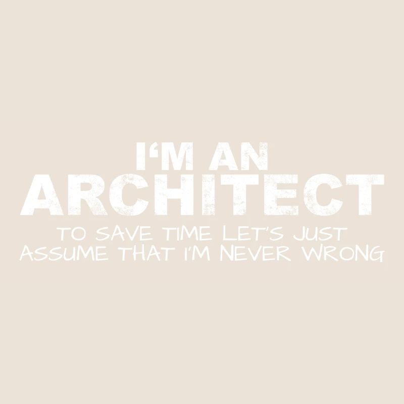 Architecte Never Wrong Save Time Funny