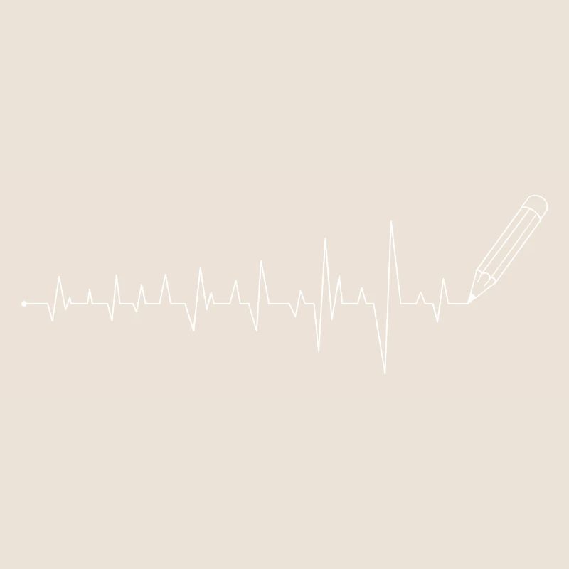 Dessin au trait au crayon ECG