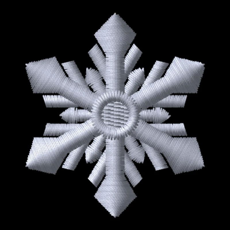 Flocon de neige blanc brodé