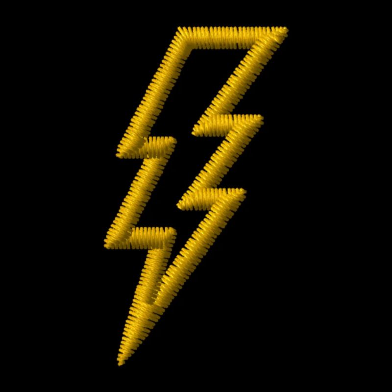 Embroidered lightning bolt