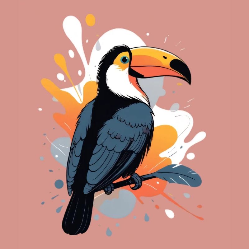Explosion de couleur du toucan