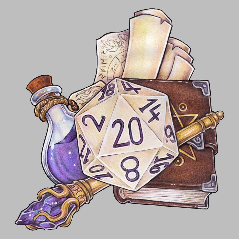 Rollenspiel Tabletop D20 Würfel Geschenk Zauberer 