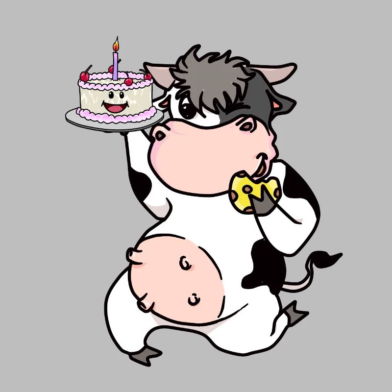 Cow Confectioner Baker Cake Snacking on cake Professions