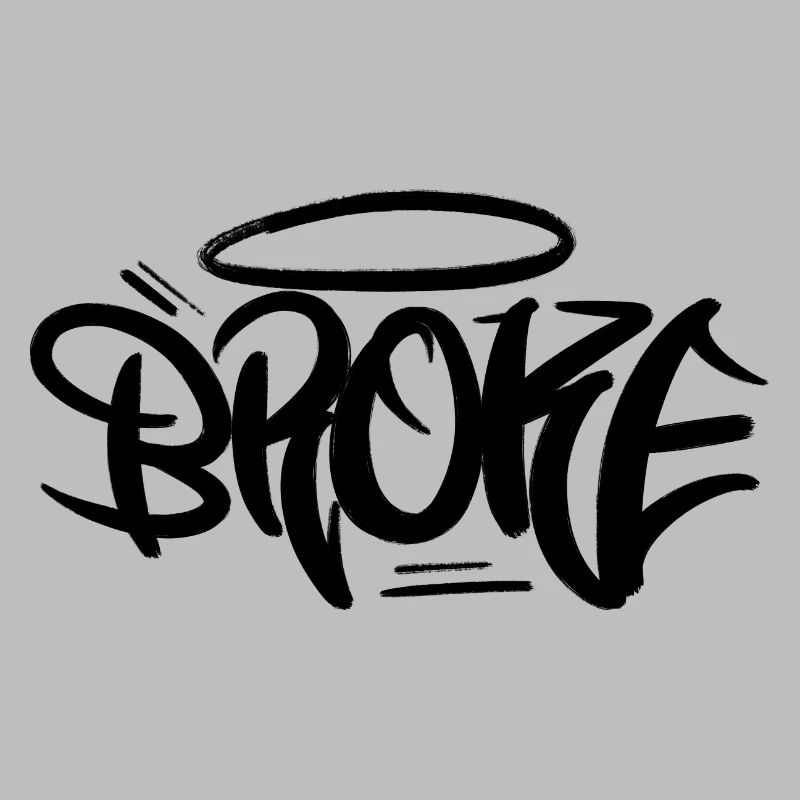 Style de conception de graffiti brisé