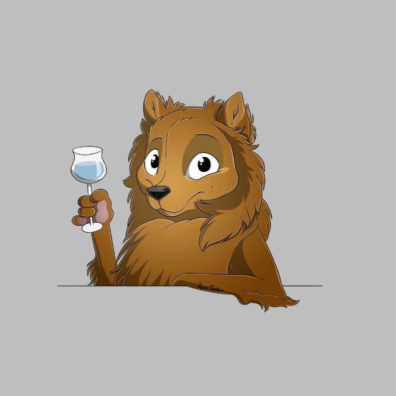 Trinkender oder treibender Spitz