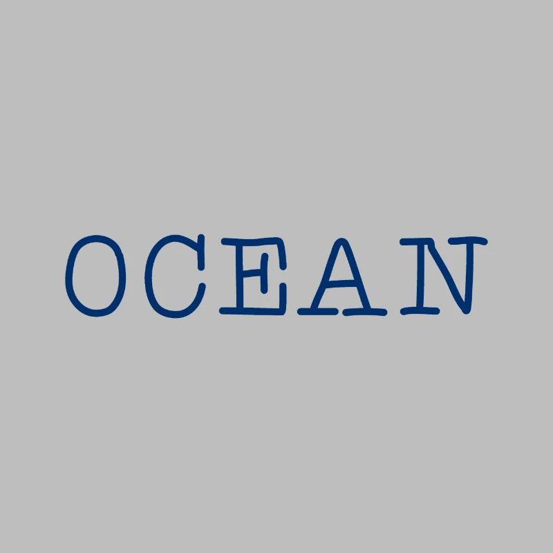 Logo de conception de lettrage de l’océan Mer
