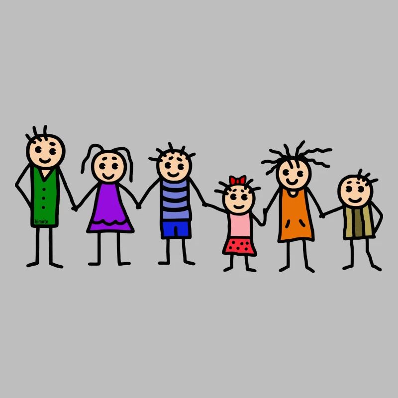 Famille avec beaucoup d'enfants