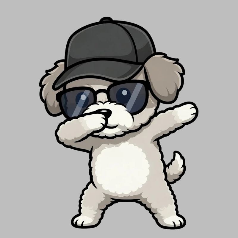 Dabbing Miniature Poodle