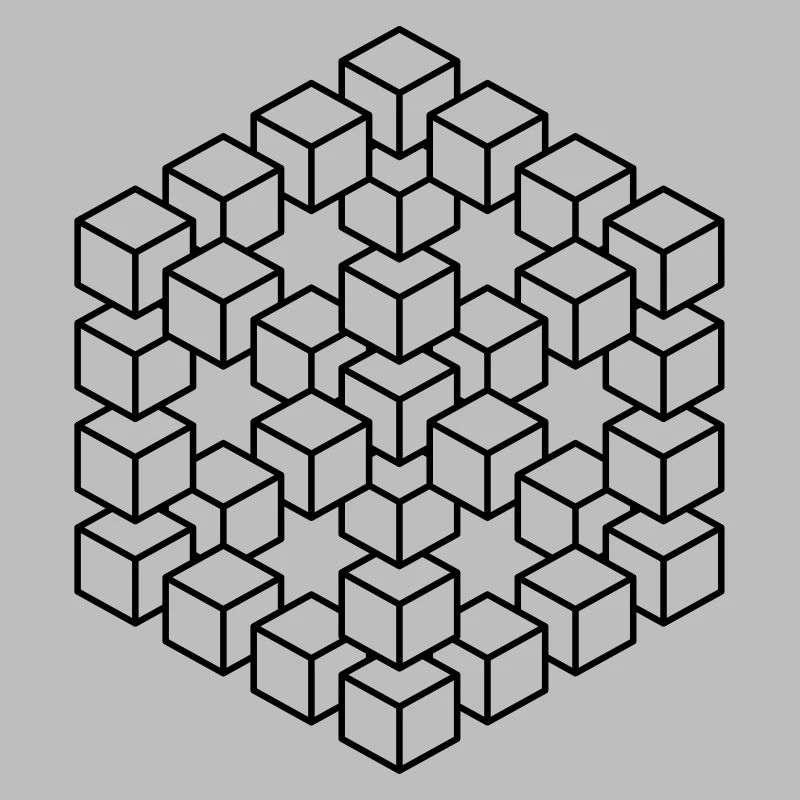 Figure impossible imagination géométrie cube Escher