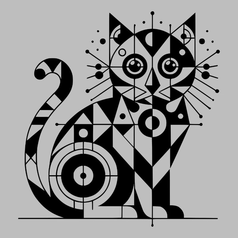 Conception de lignes géométriques de chat