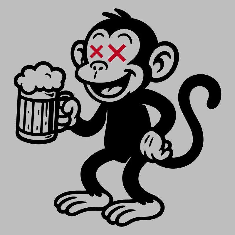 Monkey Beer Drinking