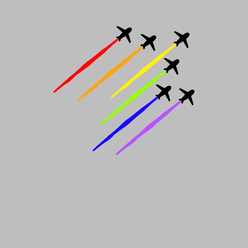 Regenbogen Flugzeug