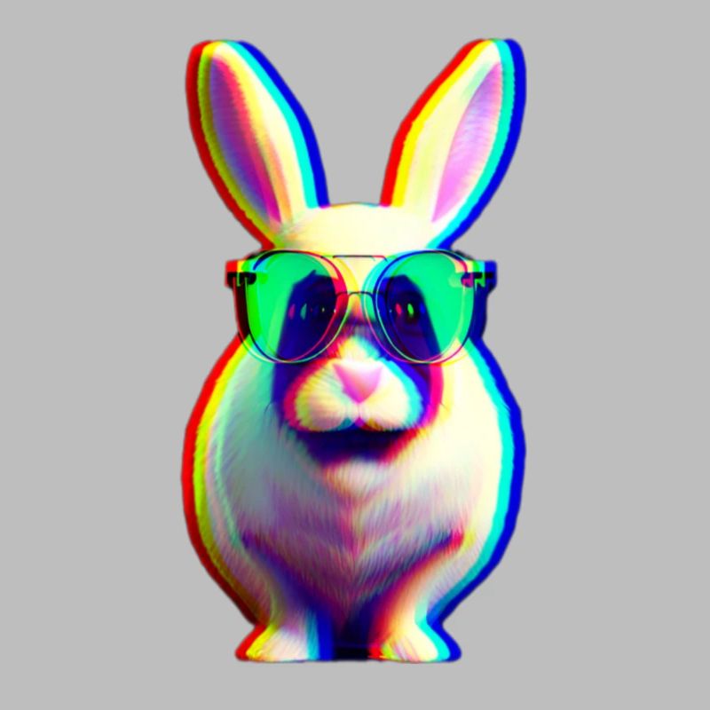 Cool Rabbit - Lapin effet glitch