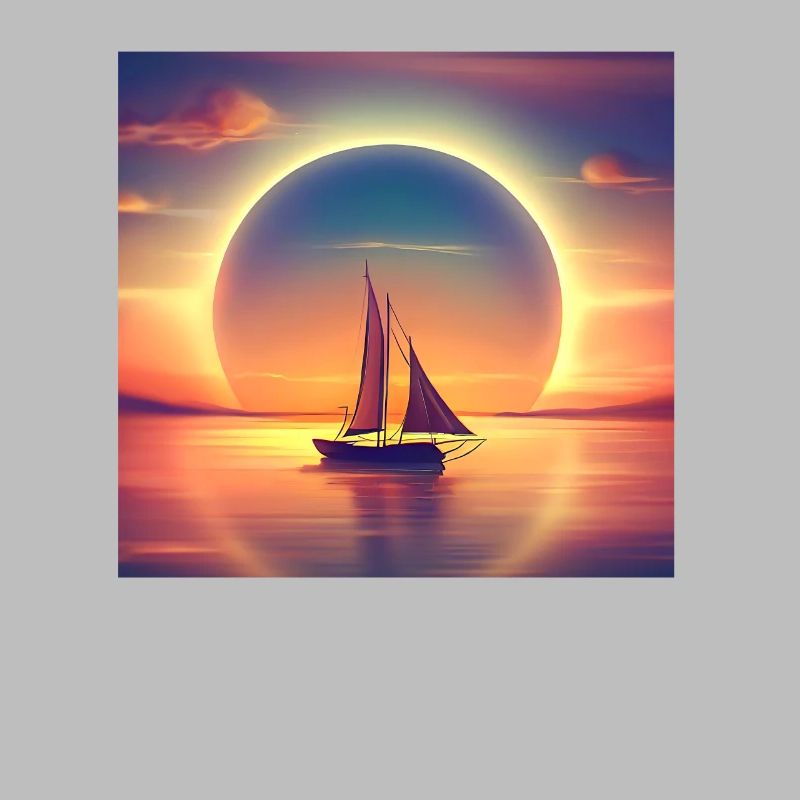 Sailboat sails into the sunset Angular