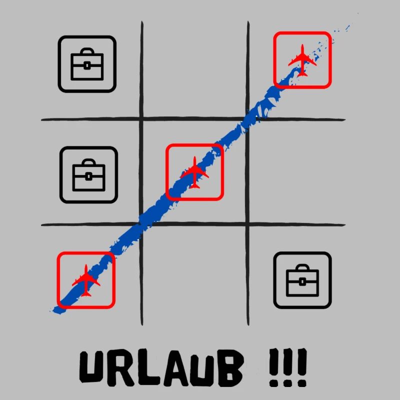 Tik tak to oder Käsekästchen, Urlaub oder Arbeit