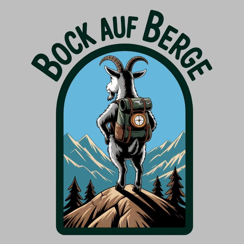 Mountain goat with backpack