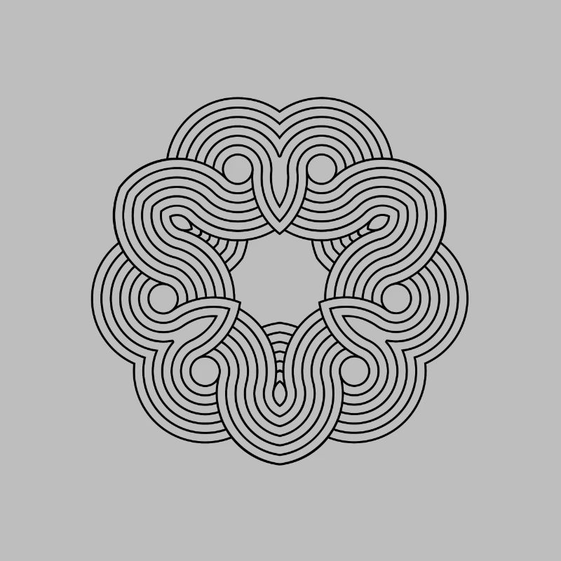 Mandala illusion lines yoga zen pattern gift