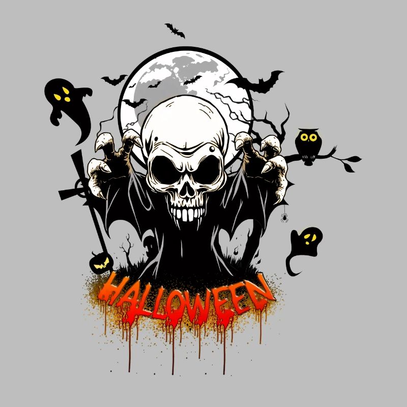 Skull with sharp teeth