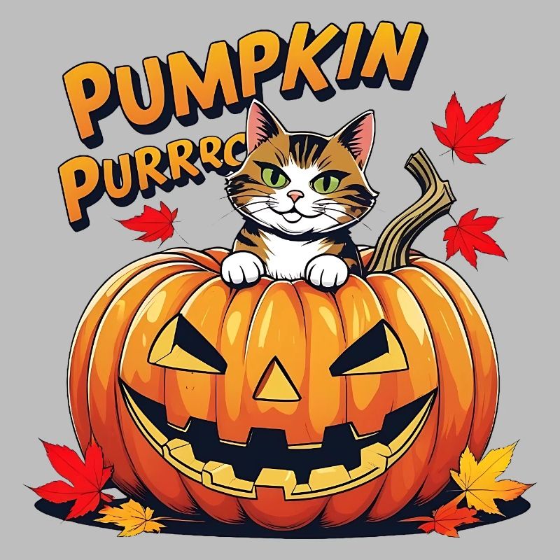 Conception de citrouille d’Halloween pour chat