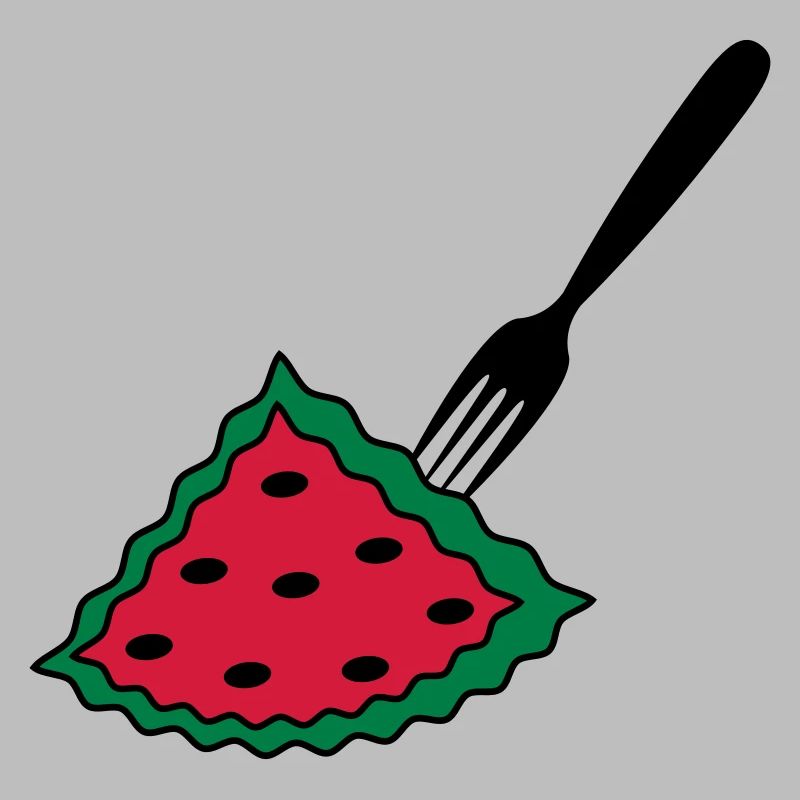 Melone mit Gabel