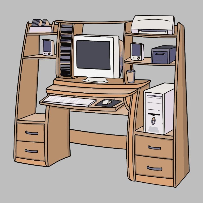 Retro Computer Desk Setup 90s 2000s Nostalgic